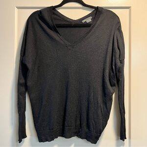 Vince Elegant Black V-Neck Sweater